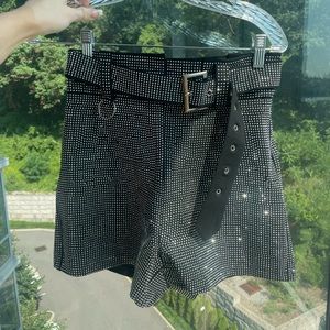 High waisted rhinestone sparkle shorts! Sexy for summer vacation birthdays raves